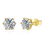Moissanite Stud Earrings  | Gold | White Gold