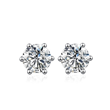 Moissanite Stud Earrings  | Gold | White Gold