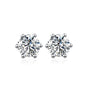 Moissanite Stud Earrings  | Gold | White Gold
