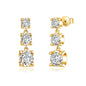 Moissanite Drop Earrings Gold