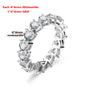 3mm 4mm Heart Shape Moissanite Ring for Women With GRA Certificate 925 Sterling Silver Full Eternity Wedding Band Love Jewelry