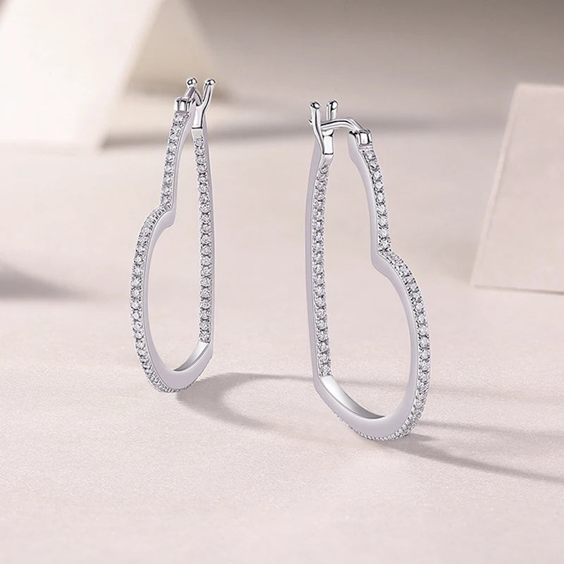 Hart Drop Stud Earrings