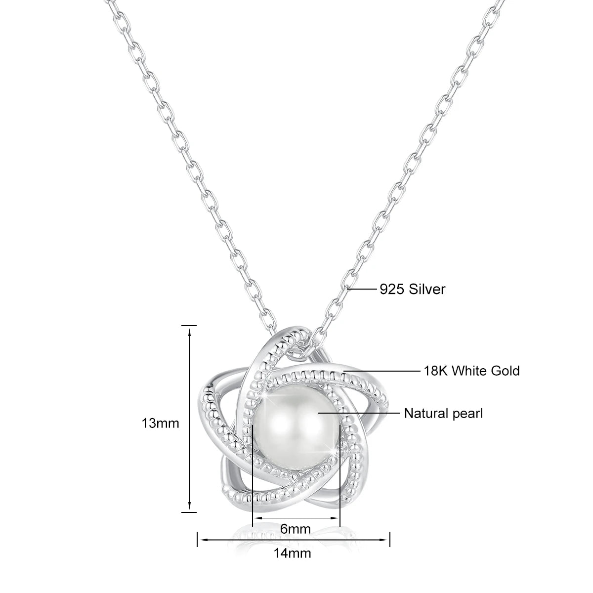 Genuine 18K Gold Lucky Star Pendant Necklace Natural Pearl Unique Craftsmanship for Women Anniversary Party Gift Trendy Jewely