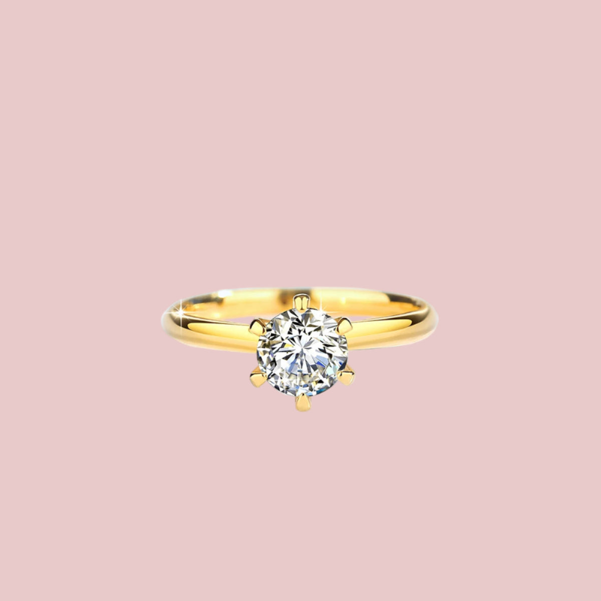 Hollow 6 Claw |14K 18K Gold | 1 ct. Lab-grown diamond Ring |  Women