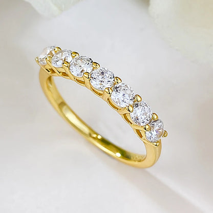 3mm D Color Moissanite Ring For Women Men Sparkling Diamond 925 Sterling Silver Plated 18K Gold Wedding Eternity Band with GRA