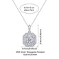 18k White Gold Plated 1CT Moissanite Necklace GRA Certified s925 Sterling Silver Sugar Cube Pandent for Women Fashion Jewelry