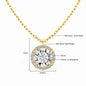 Sparkling Halo Diamond 14K Gold  Pendant