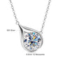 Teardrop Shape Pendant Necklace GRA Certified Moissanite 1ct/2ct/3ct Round Cut for Women 925 Sterling Silver Wedding Jewelry Gif