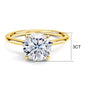 Szjinao 1ct 2ct 3ct D Color Moissanite Ring For Women 925 Sterling Silver Gold Plated Solitaire Rings Engagement Gift Wholesale