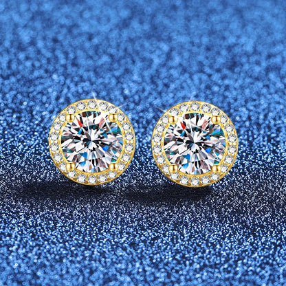 Moissanite Stud Earrings Women