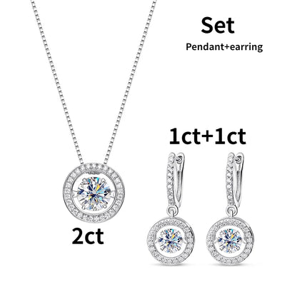 Smyoue |2ct Platinum  Pendant Necklace  |Chain | Vintage