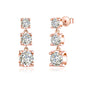 Moissanite Drop Earrings Gold