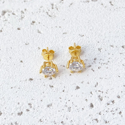 Moissanite Stud Earrings  | Gold | White Gold