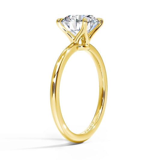 8MM 2CT |   Gold Filled for Women Man 4 Prong Solitaire Diamond Ring