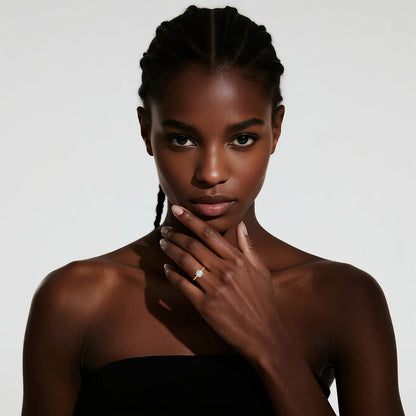 8MM 2CT |   Gold Filled for Women Man 4 Prong Solitaire Diamond Ring