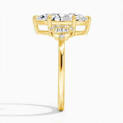 Marquise Cut 7*14mm Full Moissanite Wedding Ring for Women D VVS1 925 Silver Plated 18K Gold Luxury Sparkling Engagement Jewelry