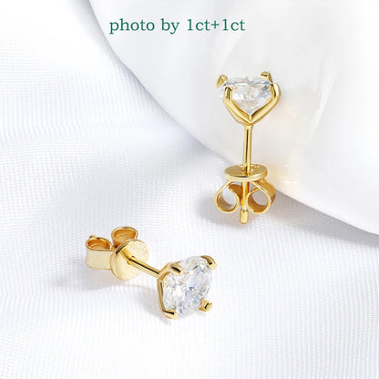18k Gold Imitation Diamond Ear Studs for Women Gift