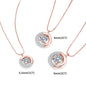 IOGOU Sparkling 1CT-3CT D Full Moissanite Diamond Pendant Necklace Box Chain 925 Silver Women Rose Gold Color Necklace Jewelry