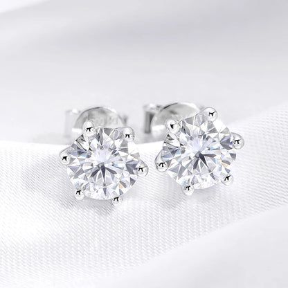Lab Diamond Gold Stud Earrings